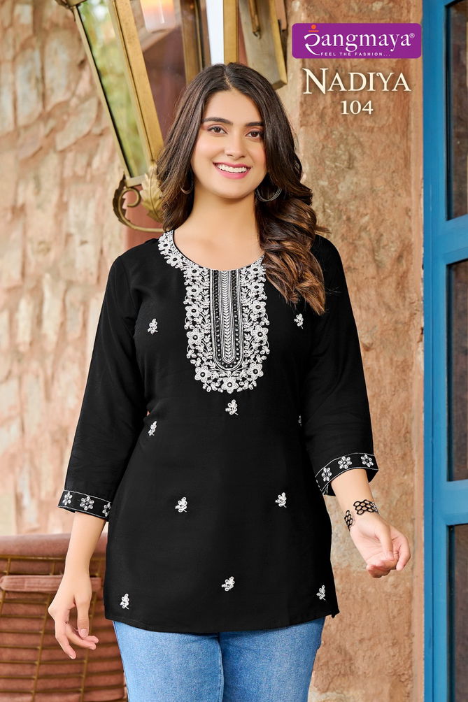 Nadiya By Rangmaya Embroidery Fancy Western Ladies Tops Manufacturers
